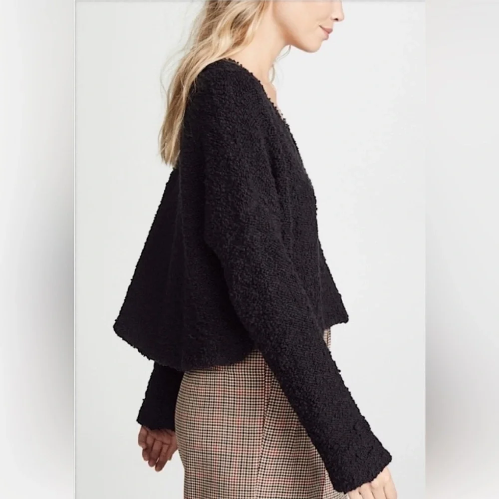 Free People Popcorn Pullover in Black.  Size Small